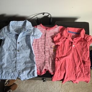 Carter's Blue and Red Kids Button-Up Shirts